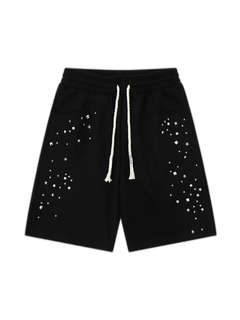 Studded Jersey Sweat Shorts - Negro