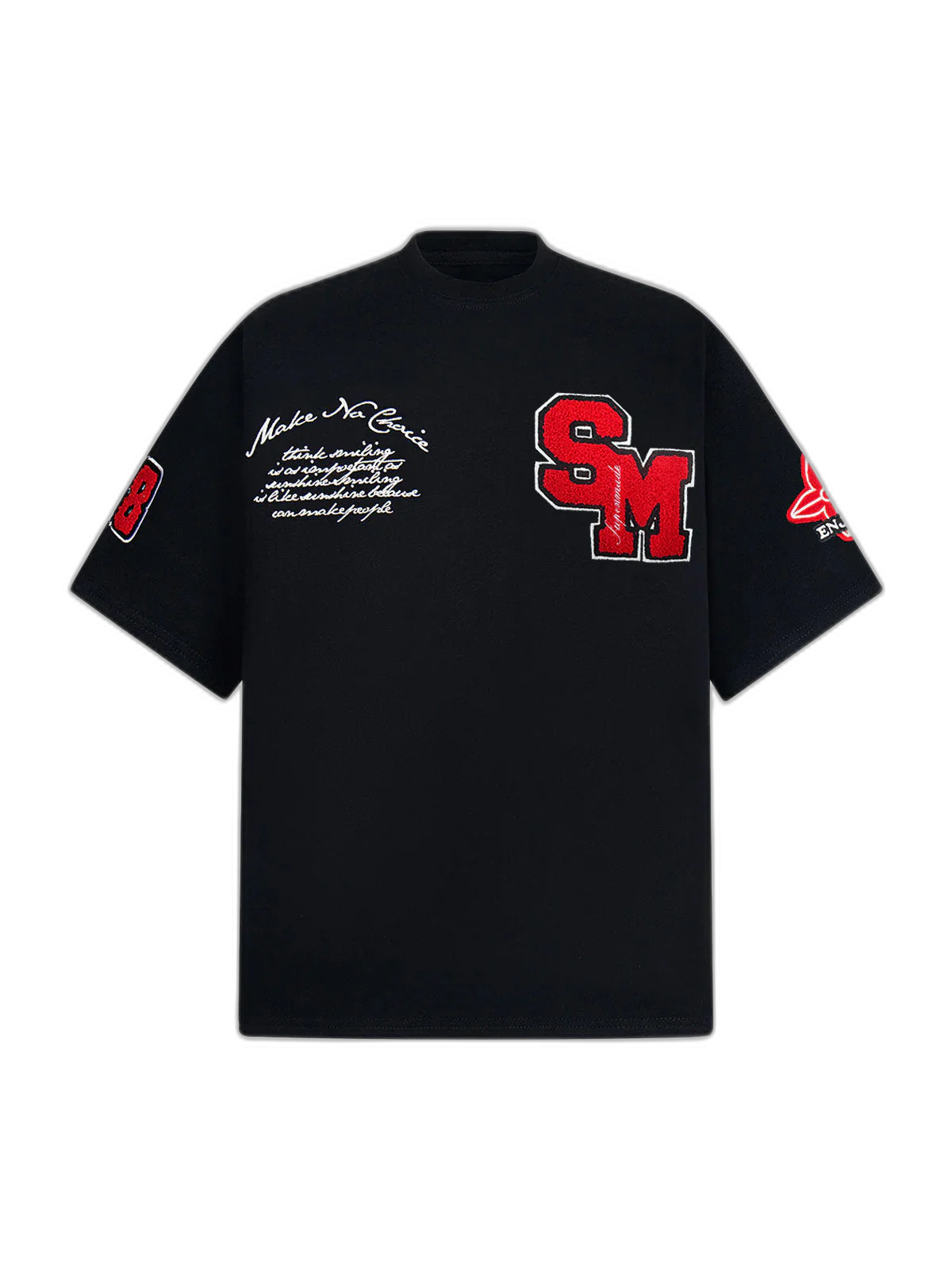 Retro Motorcycle Style Heavy Patch Embroidered T-shirt