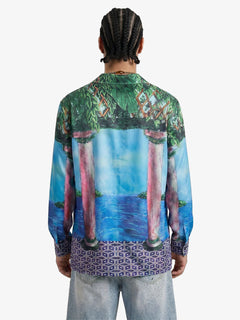 Vintage Roman Pillar Seascape Shirt - Photo Color