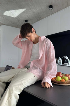 70s Summer Salmon Shirt