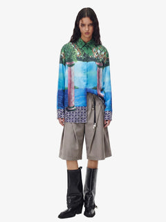Vintage Roman Pillar Seascape Shirt - Photo Color