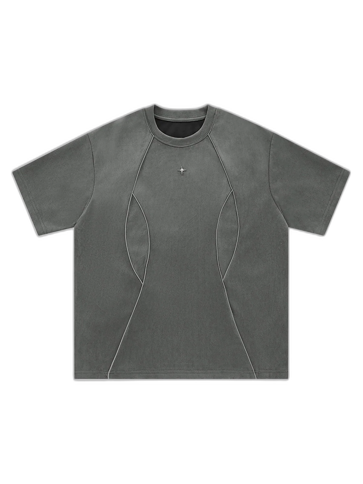 Functional Deconstructed Split Short-Sleeved T-Shirt