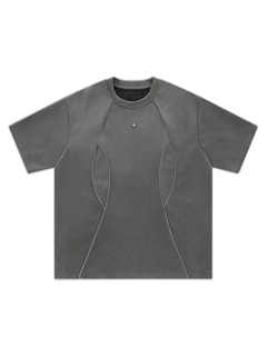 Functional Deconstructed Split Short-Sleeved T-Shirt - Gris