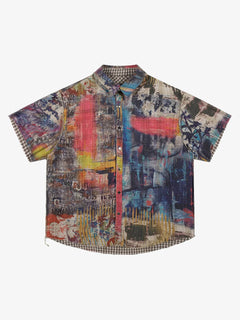 Street Reversible Short-sleeved Shirt - Café
