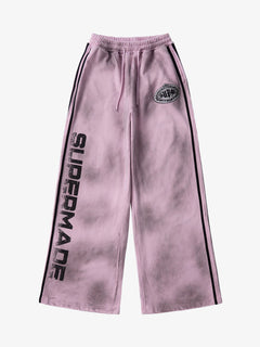 Supermade Vintage Distressed NO.3 Stand Collar Tracksuit - Rosa