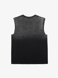 Jersey Knit Gradient Embroidered Stars Tank Top - Negro