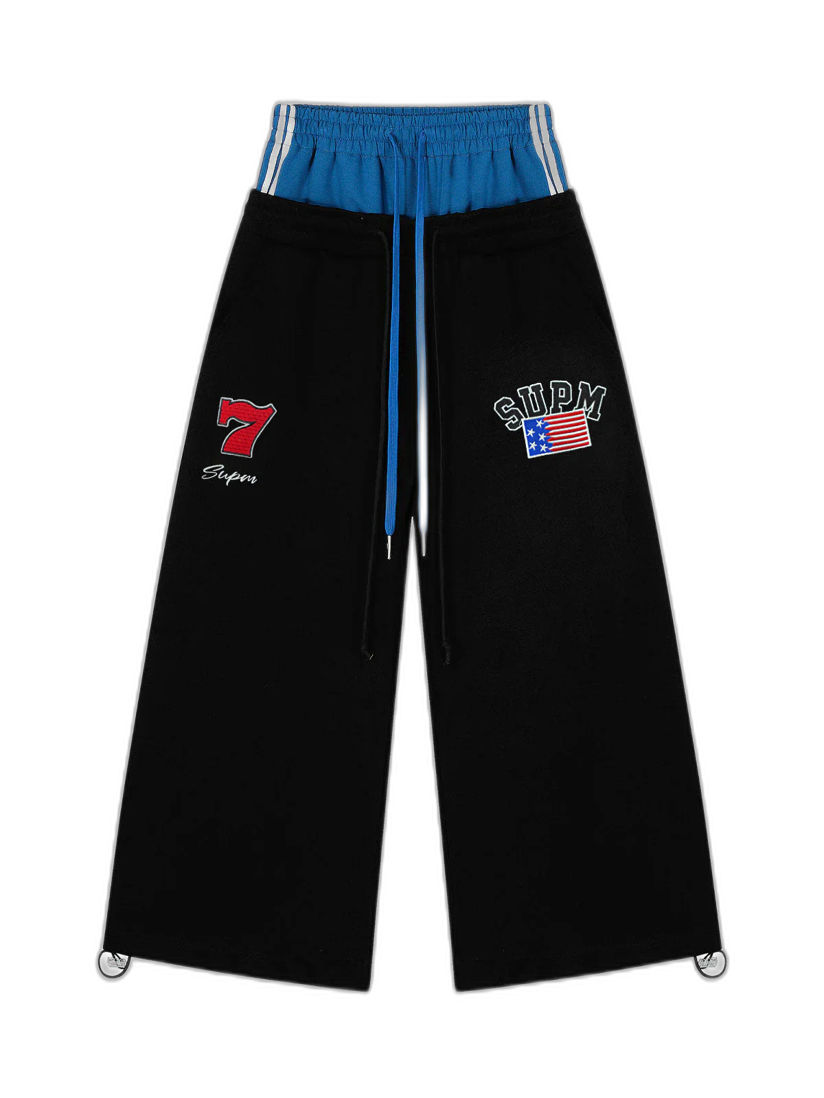 Vintage Paratrooper Layered Look Sweatpants