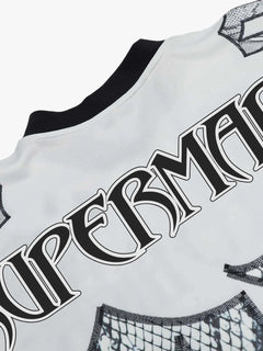 Jersey Style Snake Print T-Shirt - Blanco