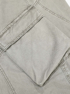 Patchwork Multi-Pocket Workwear Casual Machete Pants - Light Grey