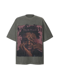 Vintage Artistic Graphic T-Shirt - Gris