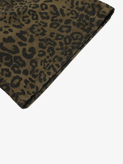 Leopard Print Cotton Wide Leg Shorts - Leopardo