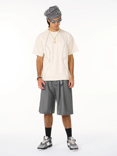 Functional Deconstructed Split Short-Sleeved T-Shirt - Albaricoque