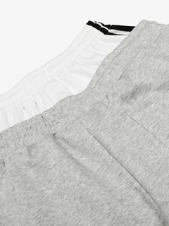 Vintage Paratrooper Layered Look Sweatpants - Light Gray