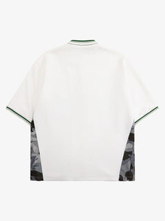 Original Camouflage Spliced Baseball T-Shirt - Blanco