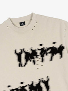 Vintage Soccer Motion Graphic T-Shirt - Albaricoque