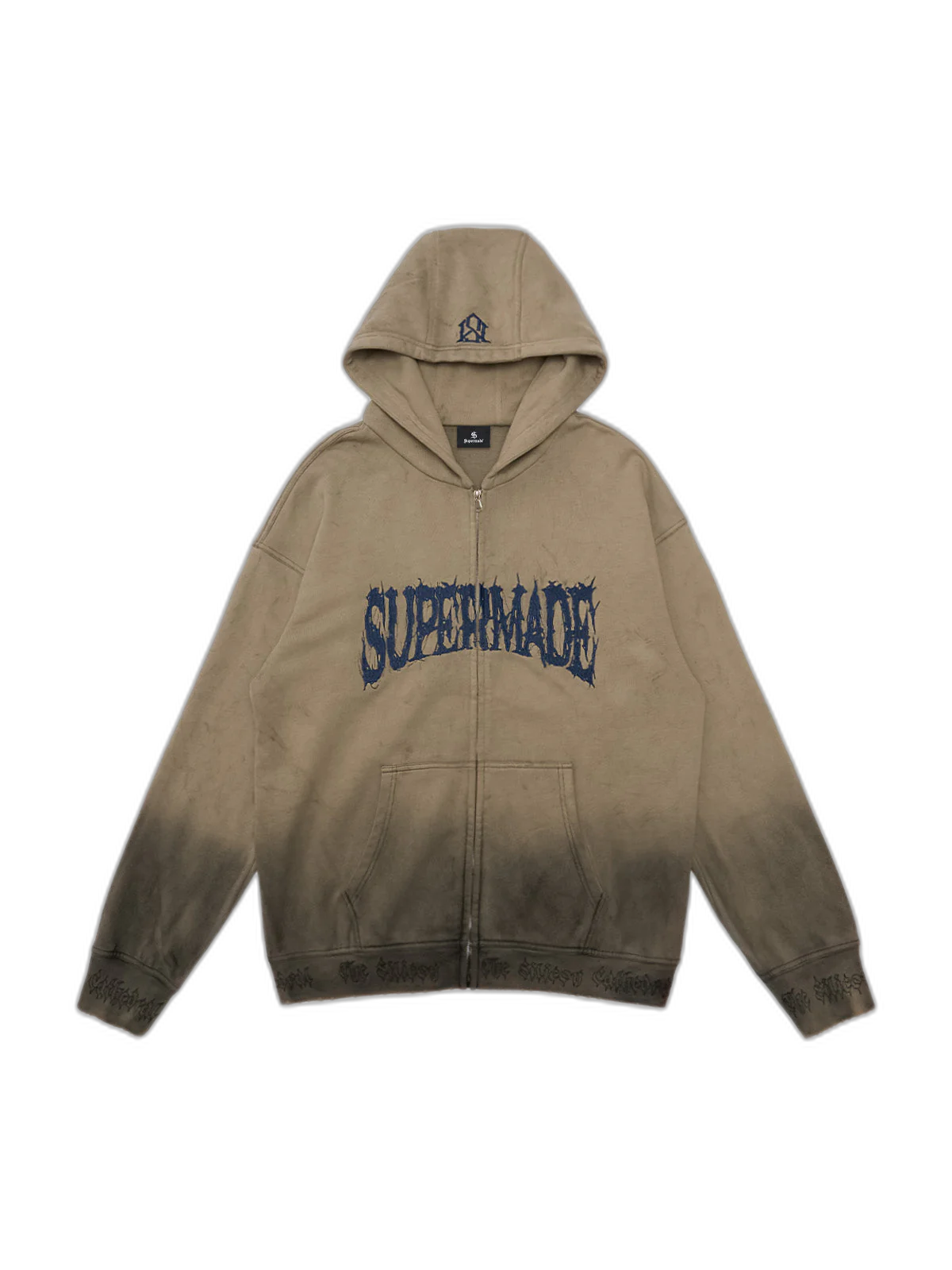 SUPERMADE Thorn Embroidery Zip Hoodie