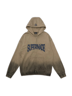 SUPERMADE Thorn Embroidery Zip Hoodie - Sand Color