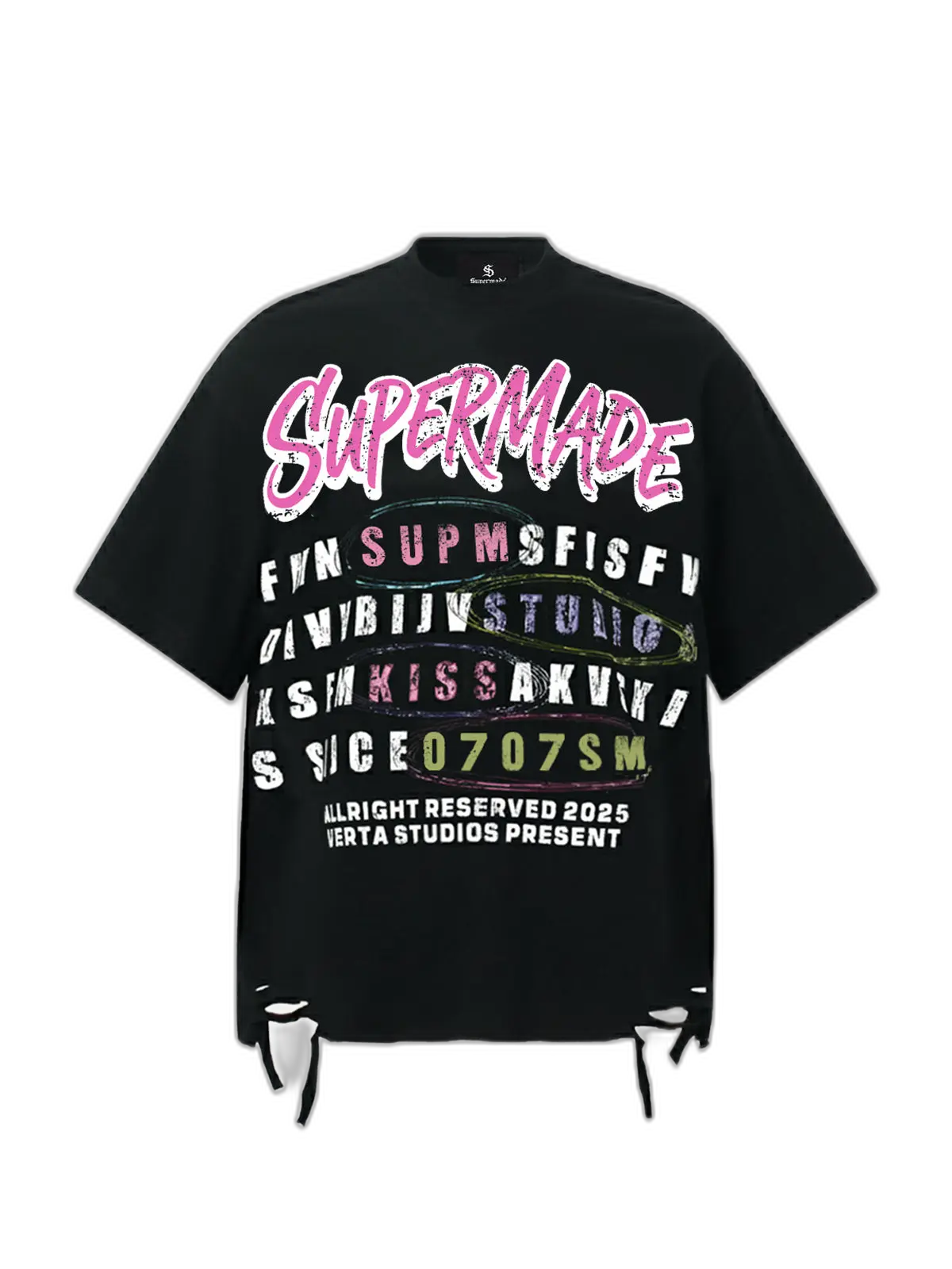 Retro Letter Graphic T-Shirtc