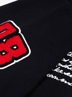 Retro Motorcycle Style Heavy Patch Embroidered T-shirt - Negro