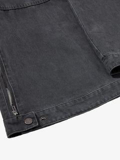 Vintage Washed Multi-Pocket Adjustable Strap Flare Cargo Pants