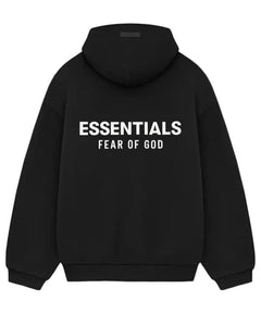 Fear of God Essentials Fleece Hoodie (FW24) Black - imagen 2