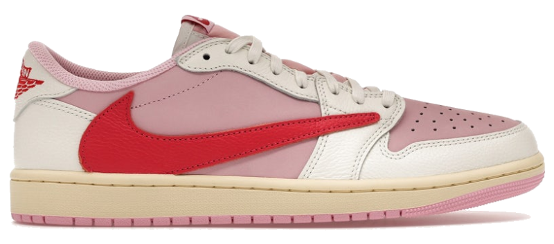 Jordan 1 Retro Low OG SP Travis Scott Sail Tropical Pink — vista principal sin fondo