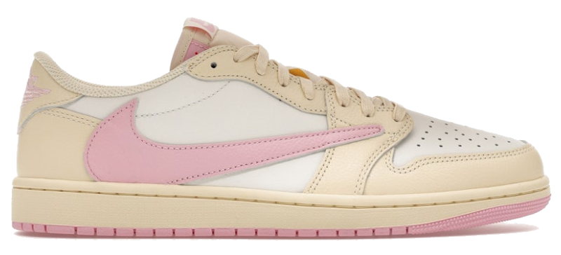 Jordan 1 Retro Low OG SP Travis Scott Shy Pink — vista principal sin fondo