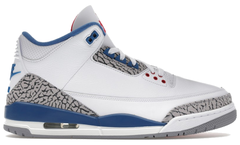 Jordan 3 Retro True Blue (2026) — vista principal sin fondo