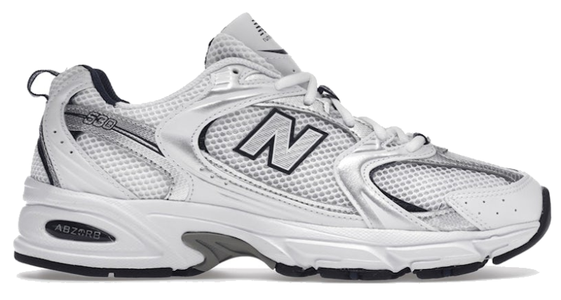 New Balance 530 White Silver Navy