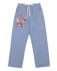 Patches Vichy Indigo Cargo Pants