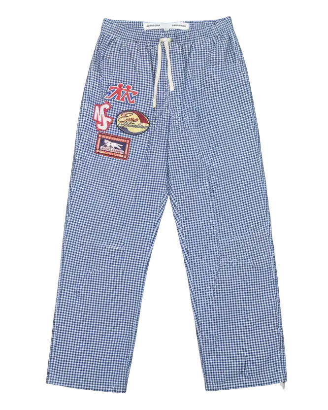 Patches Vichy Indigo Cargo Pants