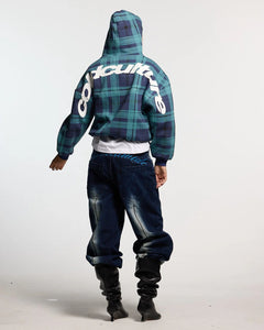 TWO FACES HOODIE NAVY & GREEN